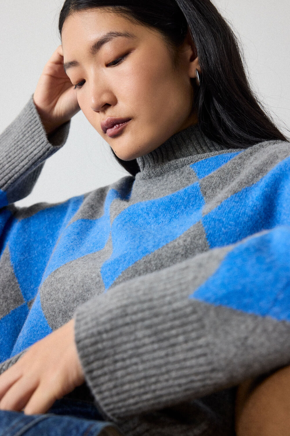 Multicolour Wool Argyle Detail Knit