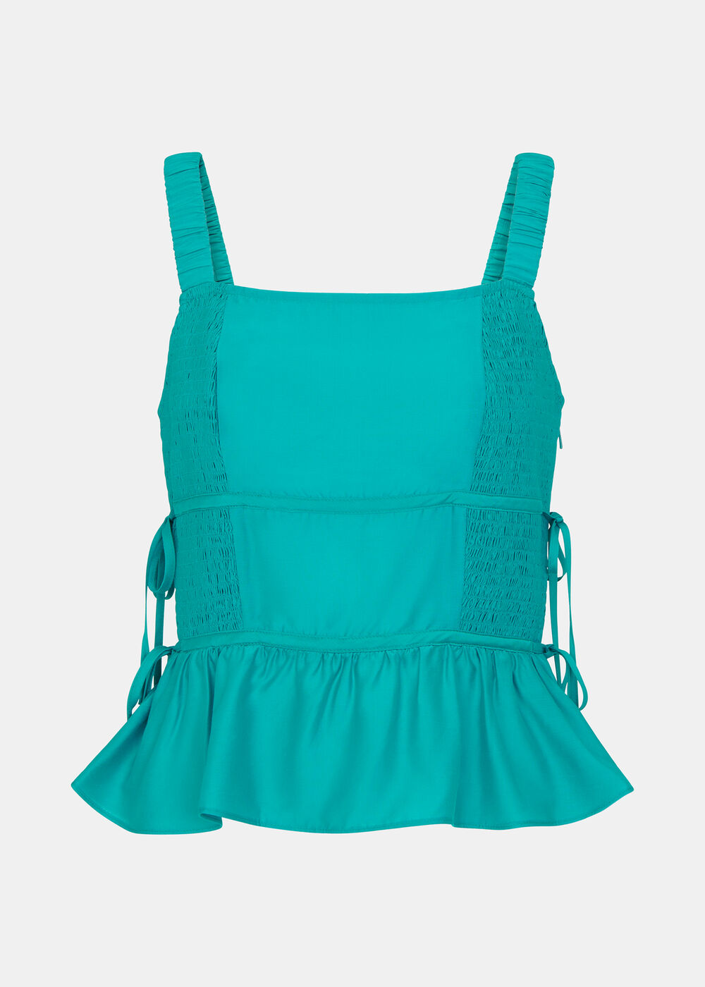 Tie Side Shirred Top