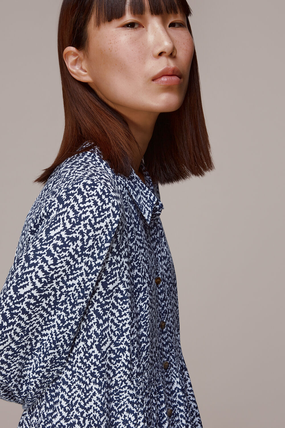 Textured Zig Zag Trapeze Dress