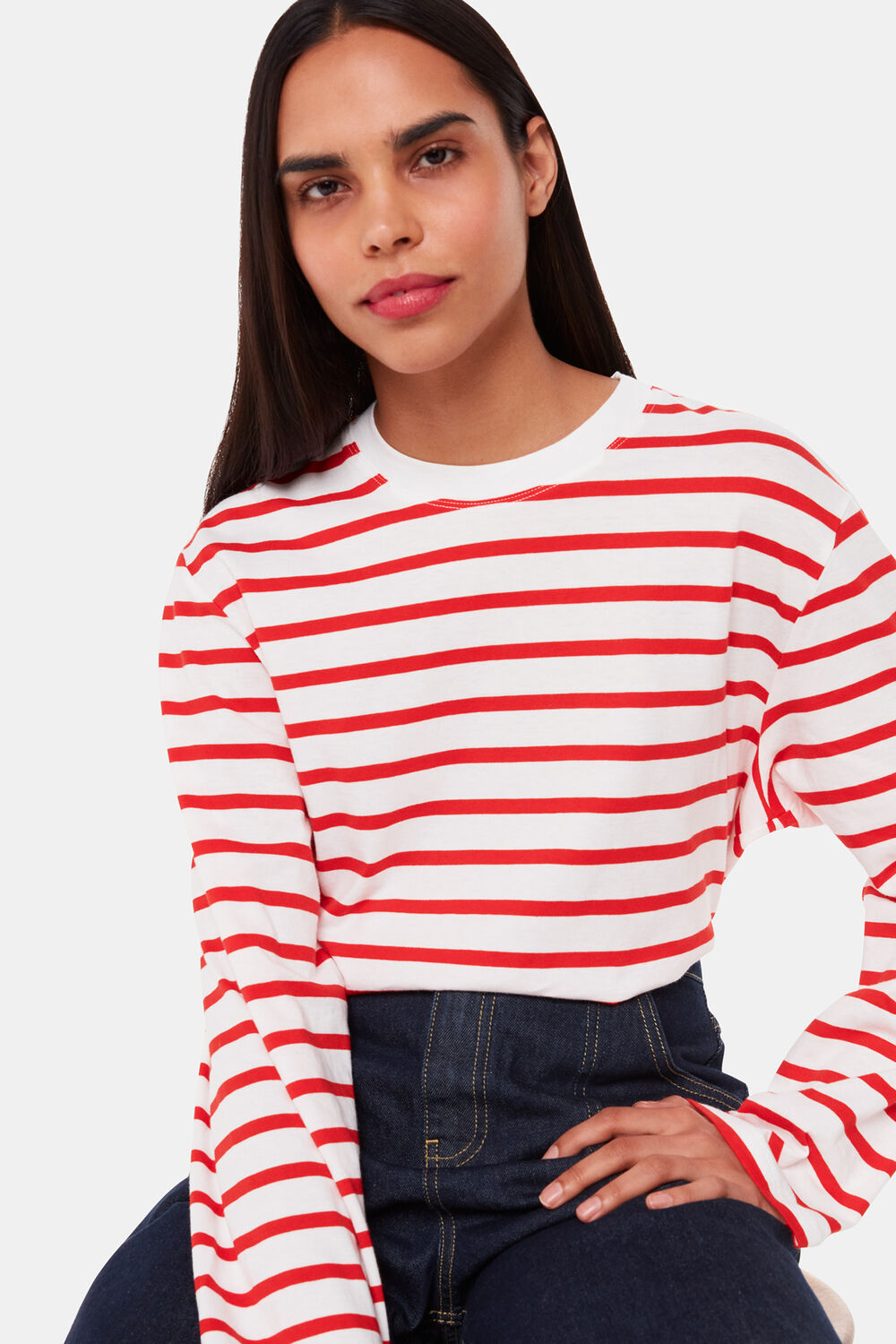 Red Stripe Cotton Top