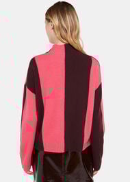 Vertical Stripe Funnel neck