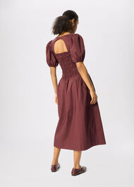 Cotton Ruched Bodice Dress