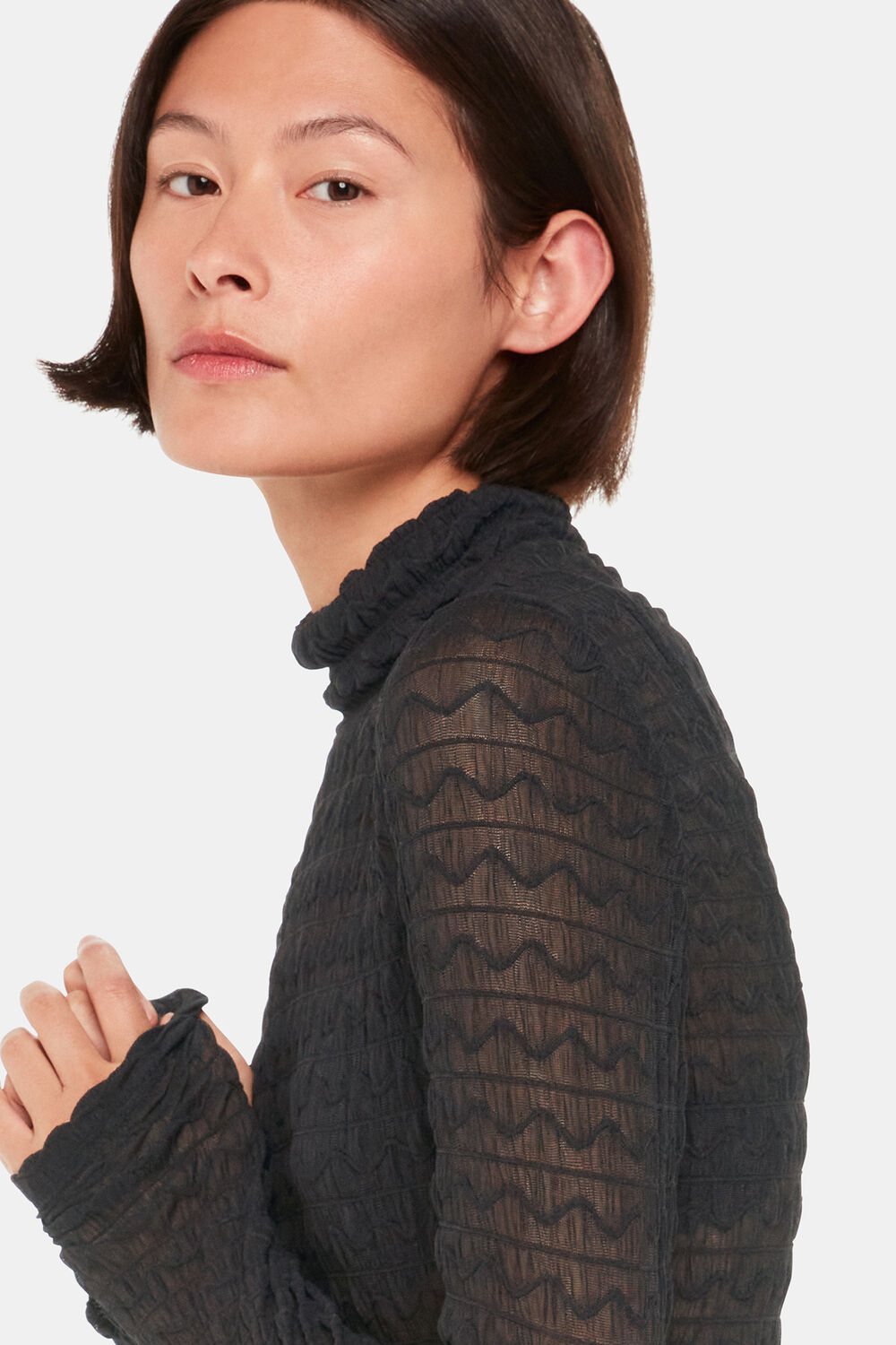 Texture Ruched Top