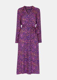 Mottled Leopard Midi Dress