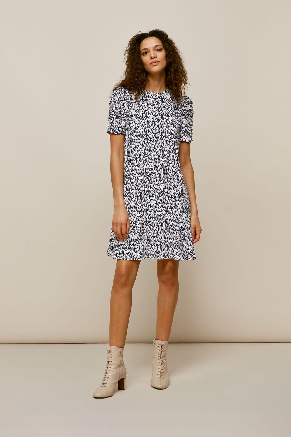 Petal Print Dress Black/Multi