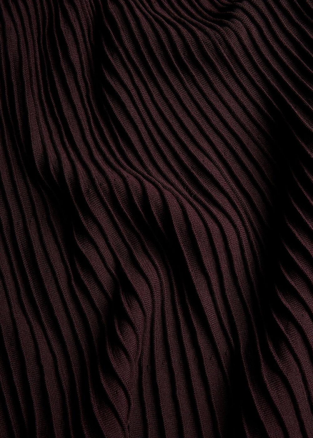 Petite Funnel Neck Pleated Knit Dress