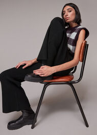 Knitted Ribbed Flare Trouser