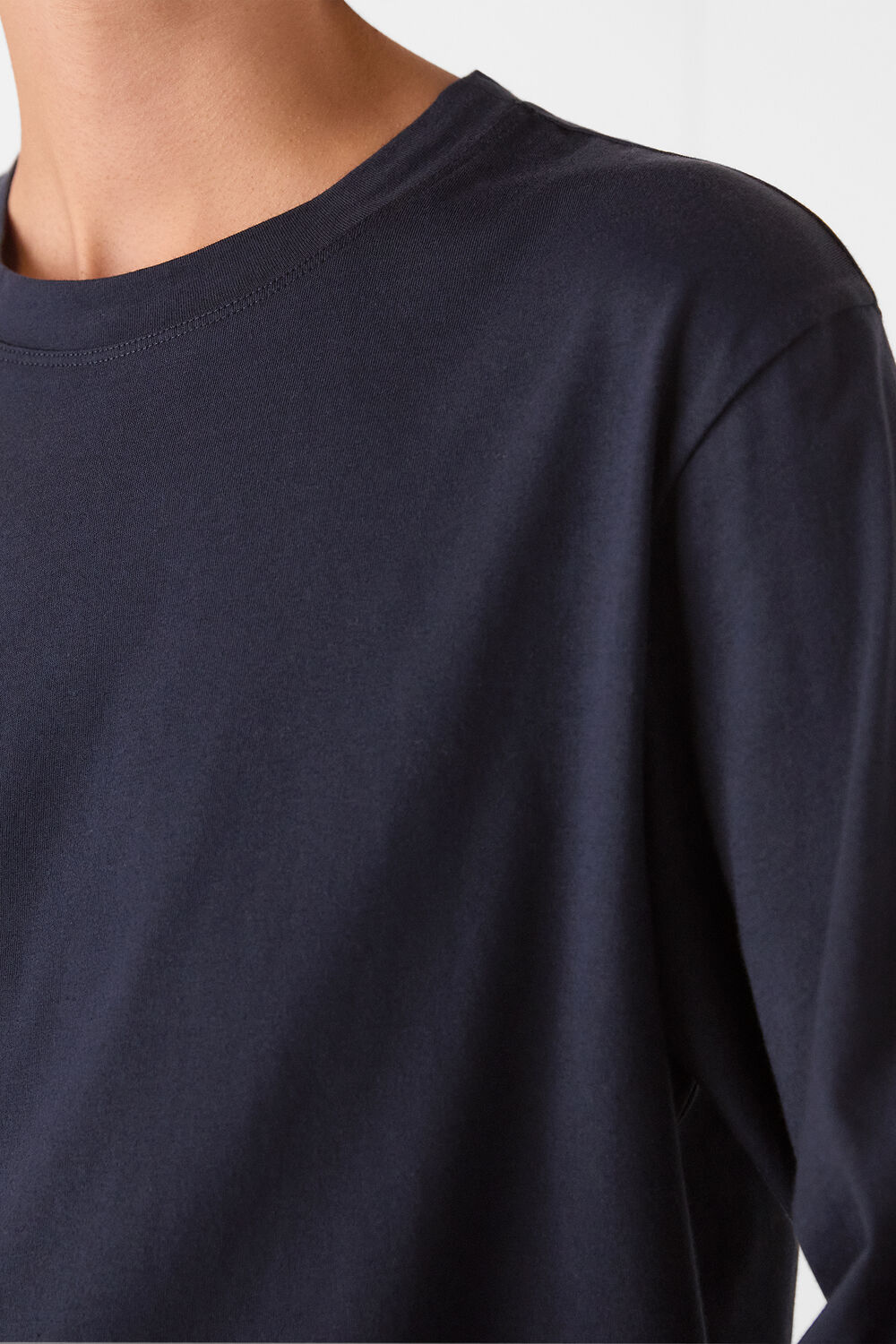 Navy Relaxed Long Sleeve Tee