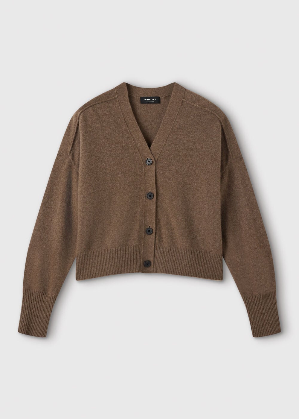 Neutral Cashmere Button Cardigan