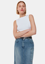 Cora Utility Denim Maxi Skirt