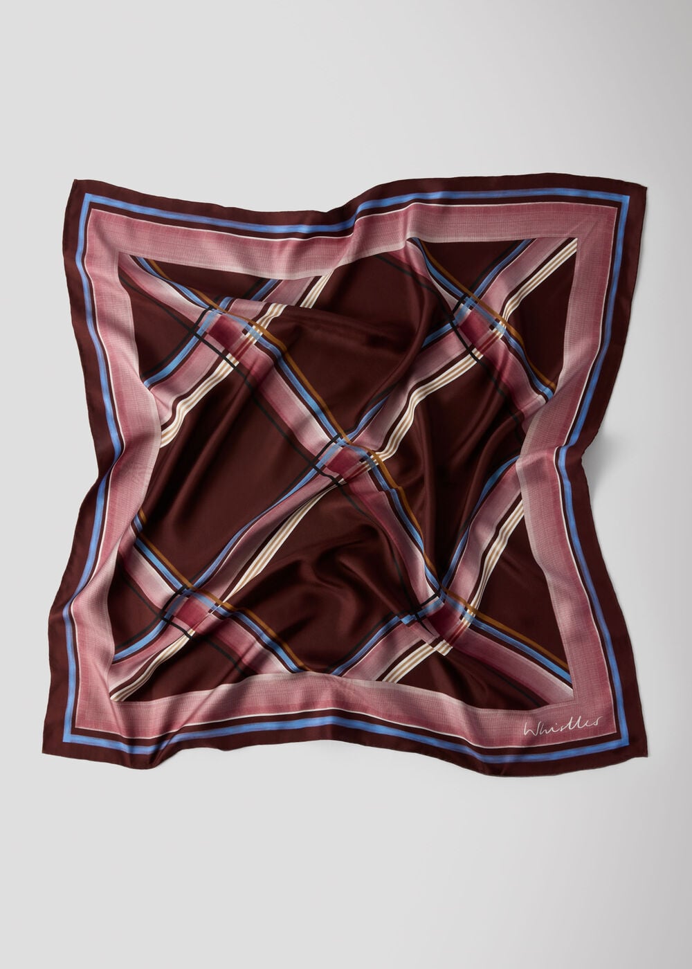 Brown Limited Square Silk Scarf