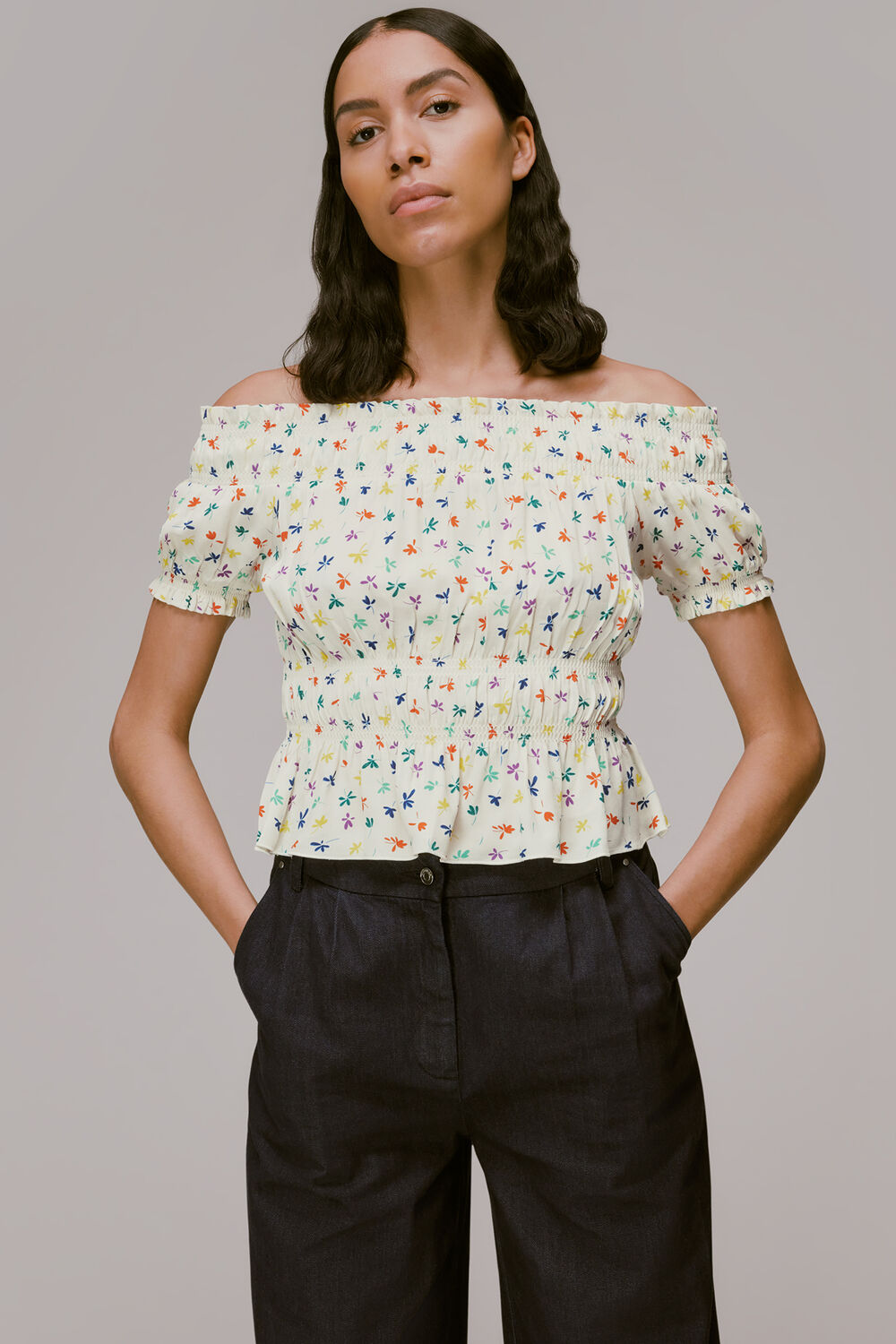 Dancing Floral Bardot Top