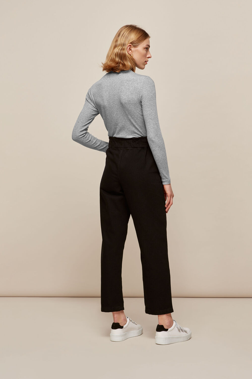 Essential Polo Neck Pale Grey