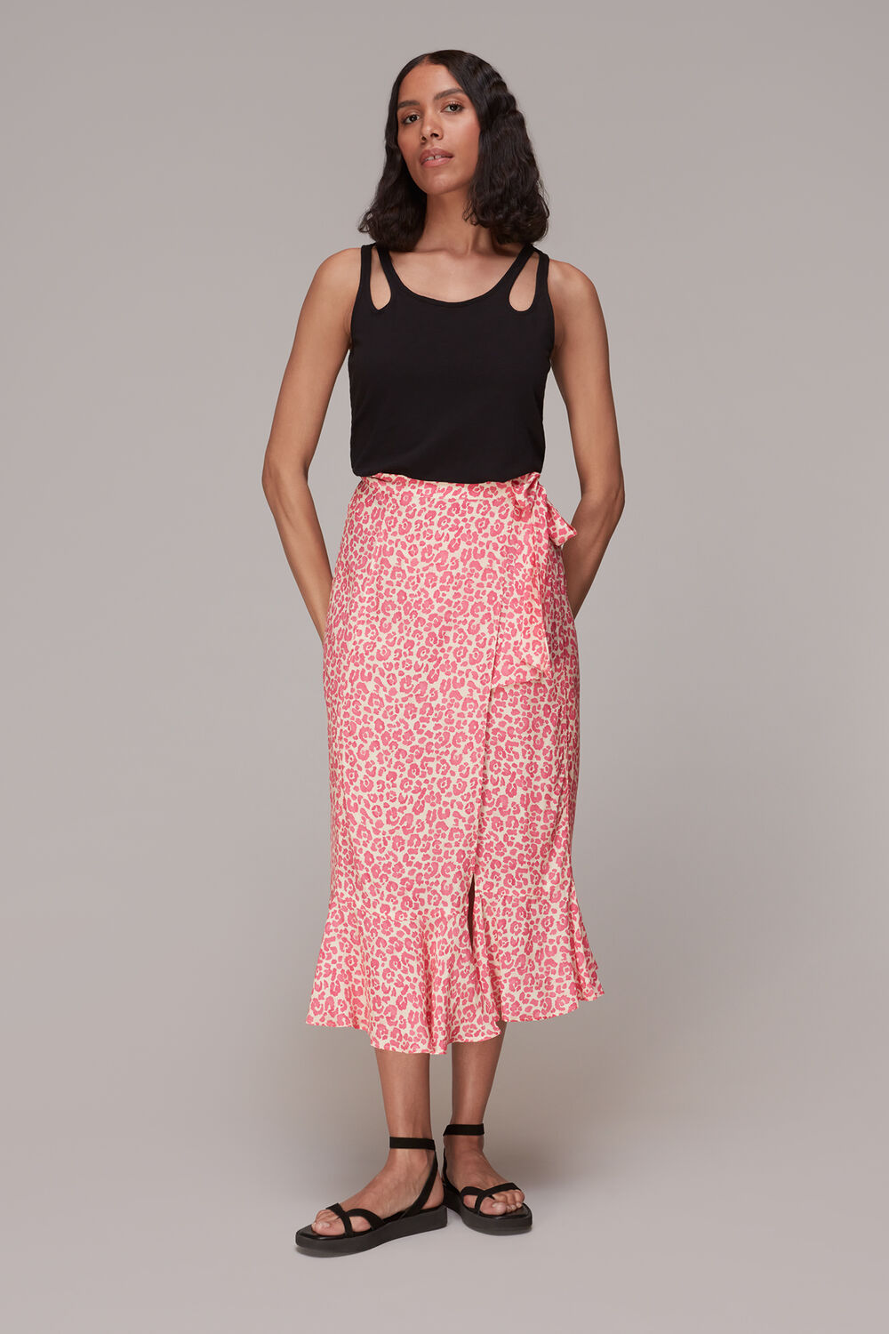 Cheetah Print Wrap Skirt