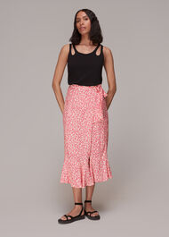 Cheetah Print Wrap Skirt