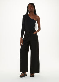 One Sleeve Ribbed Top