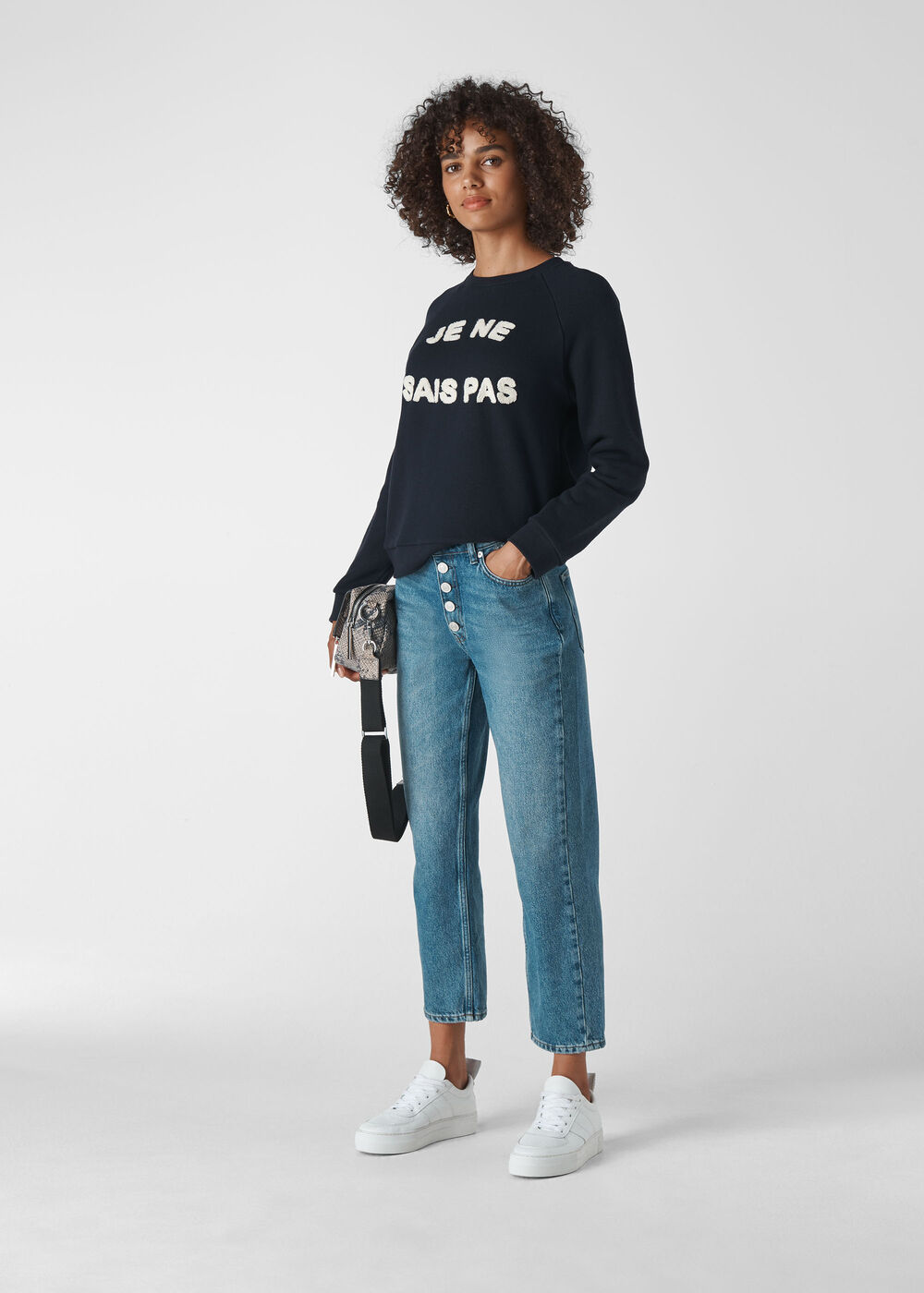 Je Ne Sais Pas Logo Sweatshirt Navy