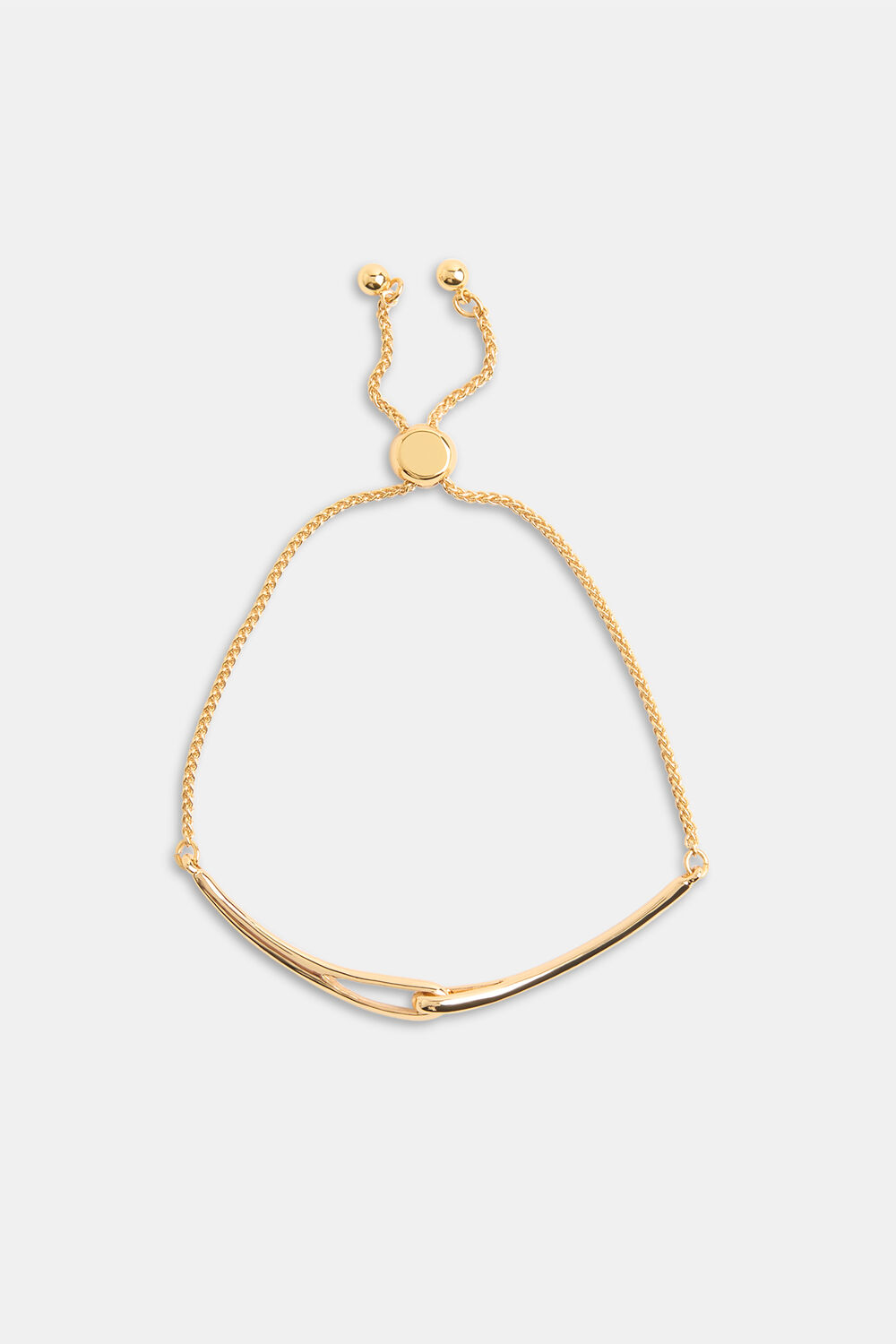 Gold Link Detail Slider Bracelet