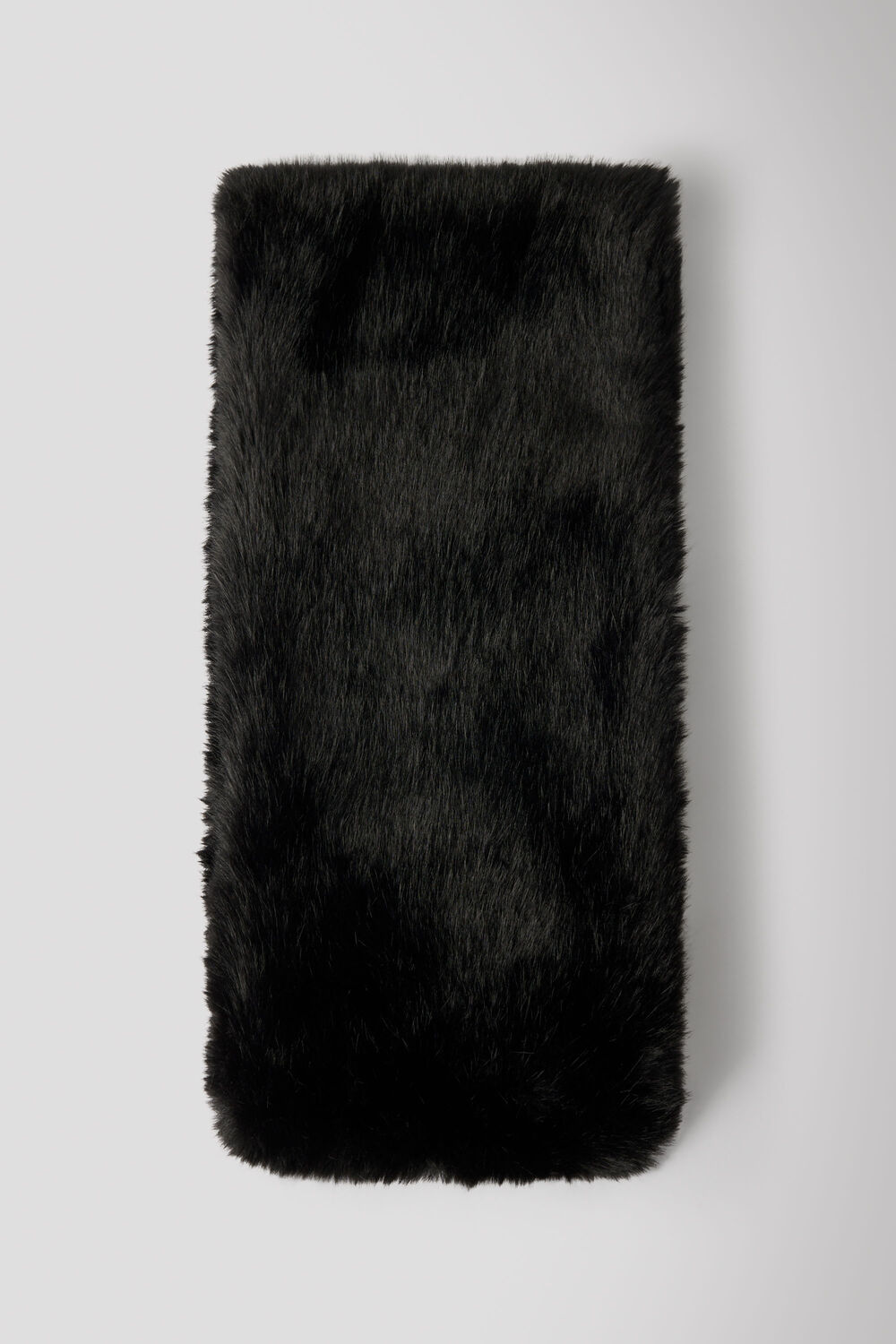 Black Faux Fur Scarf