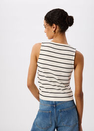 Stripe Button Front Tank