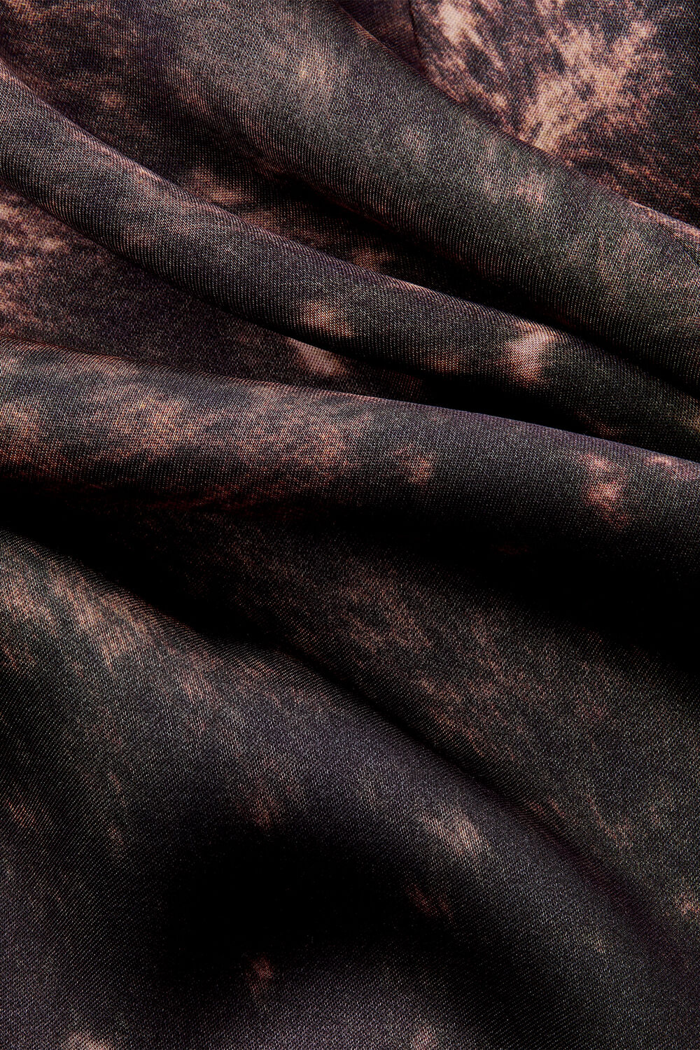 Brown Spotted Animal Midi Skirt