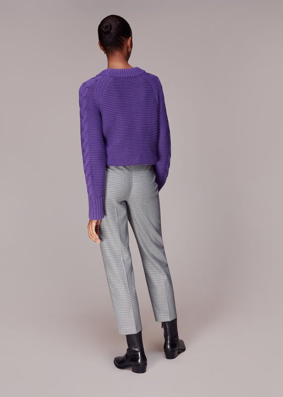 Multicolour Lila Check Trouser