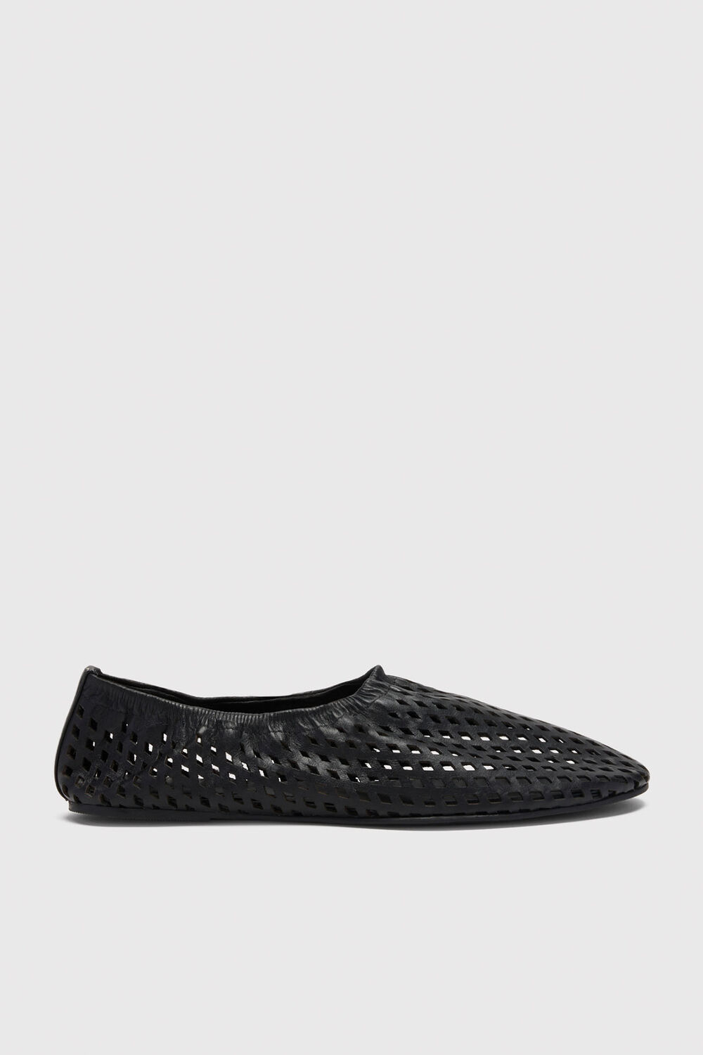Black Lasercut Ballet Pump