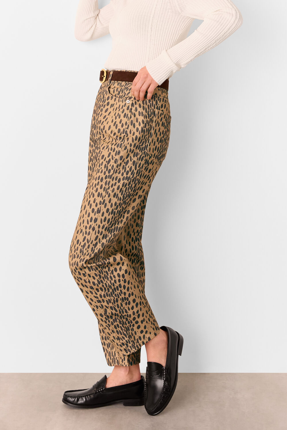 Neutral Animal Spot Barrel Leg Jean