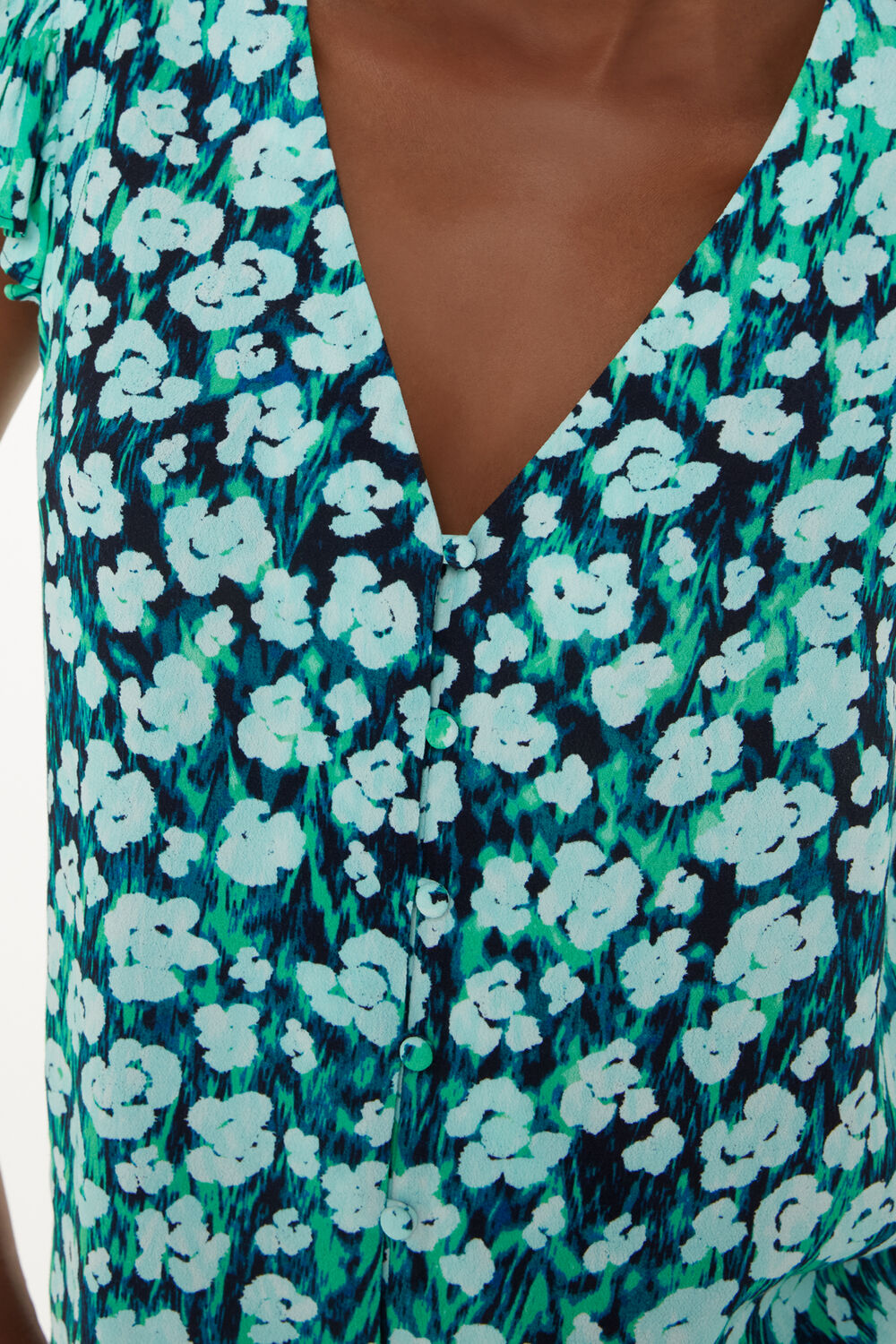 Floral Petal Frill Top