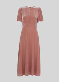Vilimina Silk Mix Velvet Dress Pink