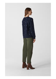 Heart Embroidered Sweatshirt