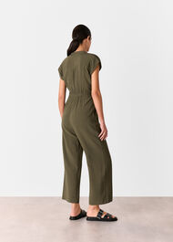 Petite Sleeveless Drawstring Jumpsuit