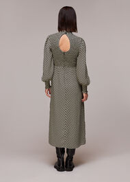 Darcie Checkerboard Midi Dress