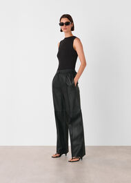 High Neck Rib Detail Tee
