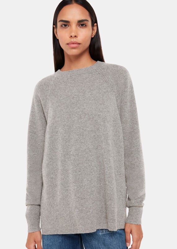 Grey Ultimate Cashmere Crew Neck Sweater