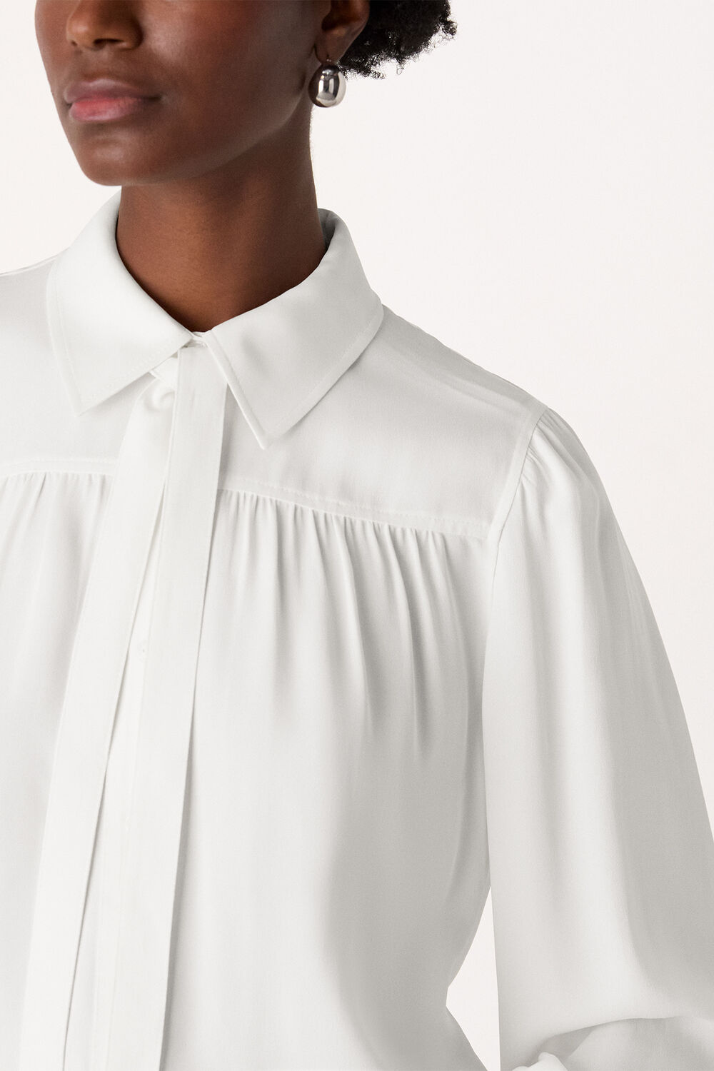 Tie Detail Crepe Blouse