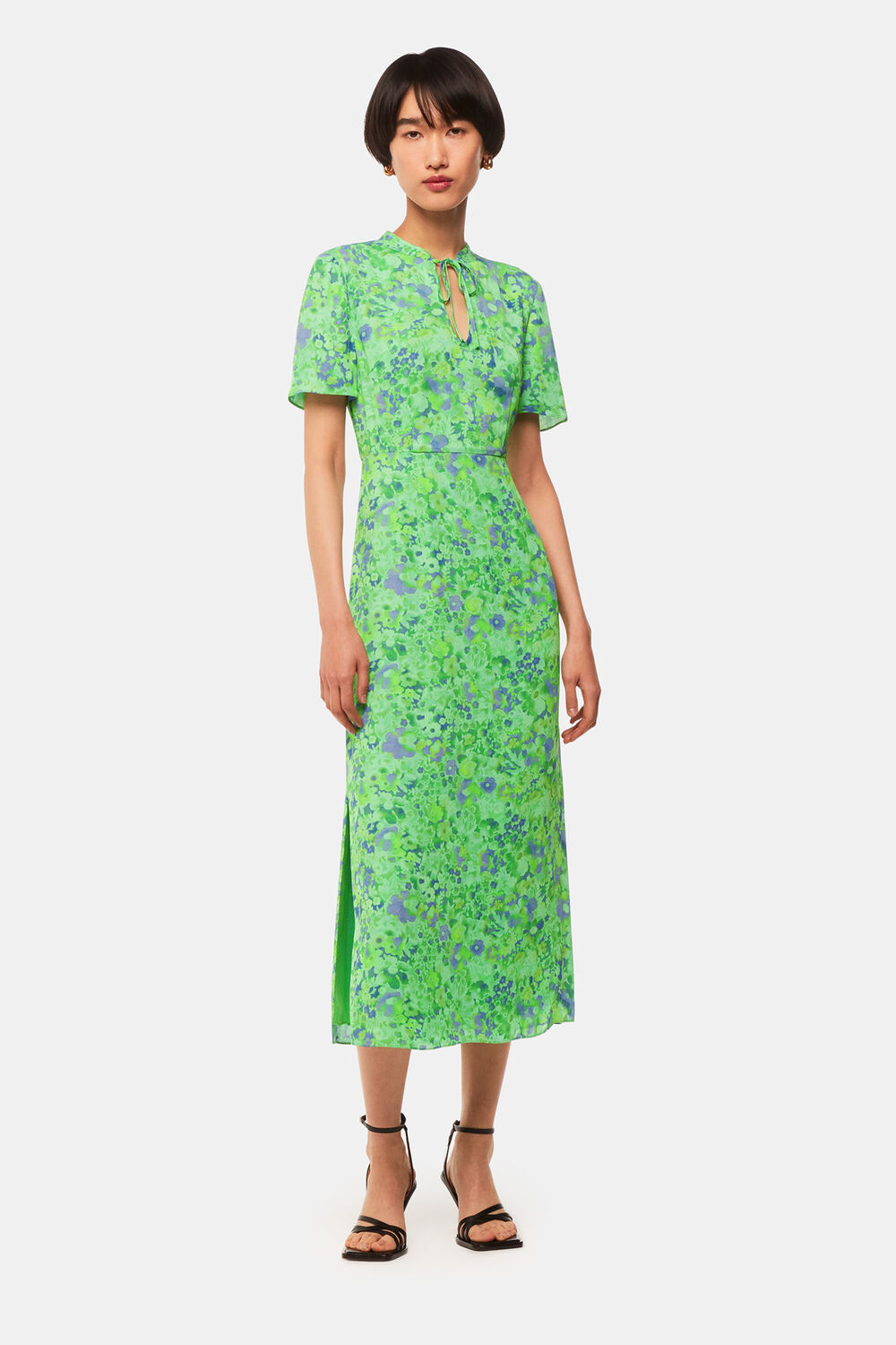 Green Lucid Floral Bonnie Dress