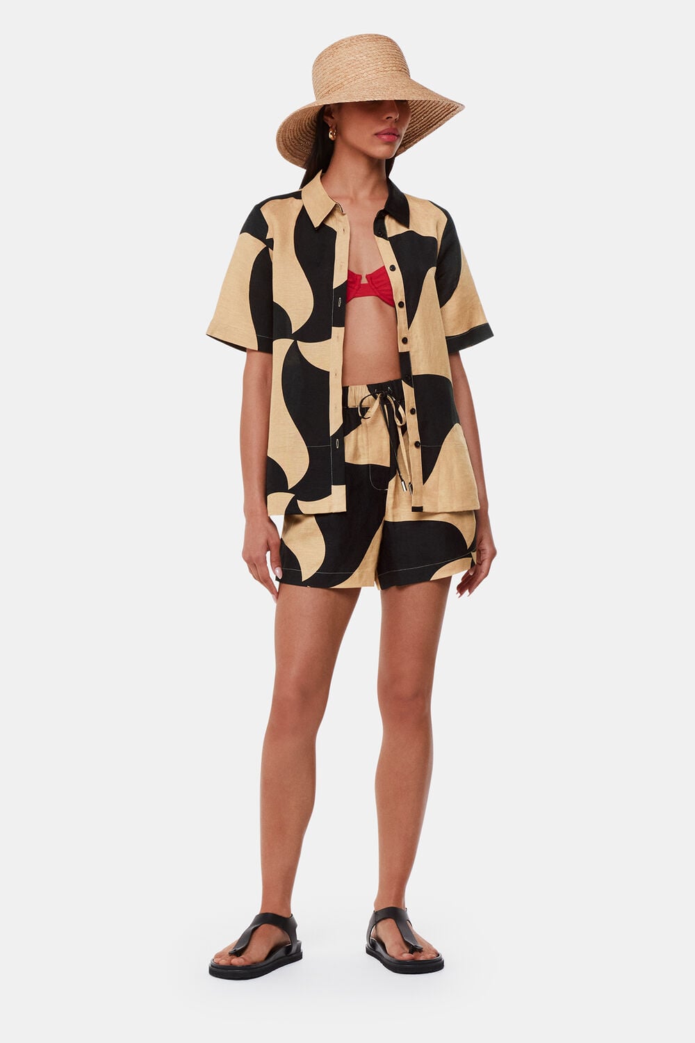 Swirl Linen Blend Short