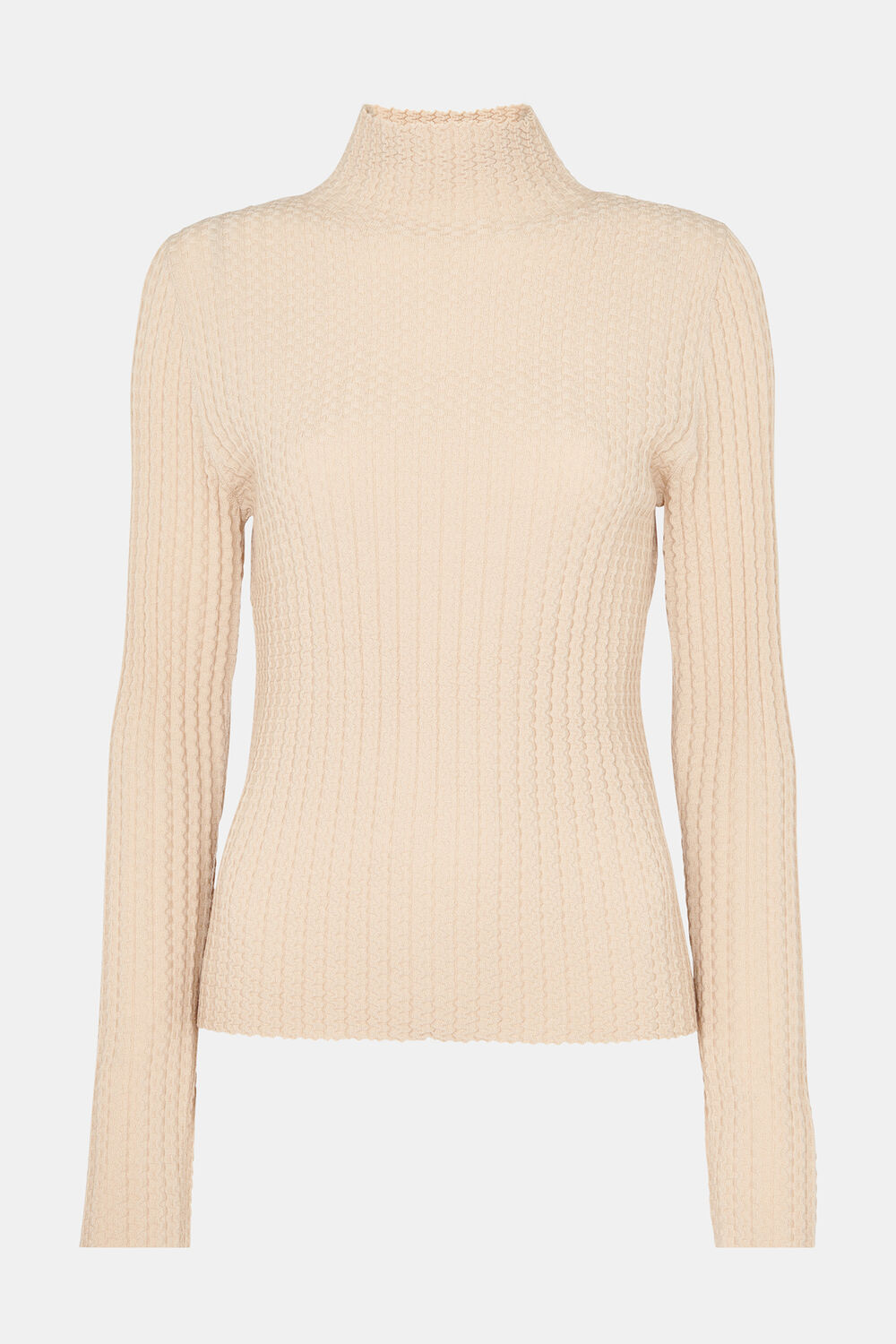 Textured Detail High Neck Knit