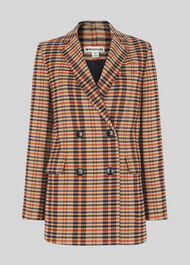 Check Double Breasted Blazer Multicolour