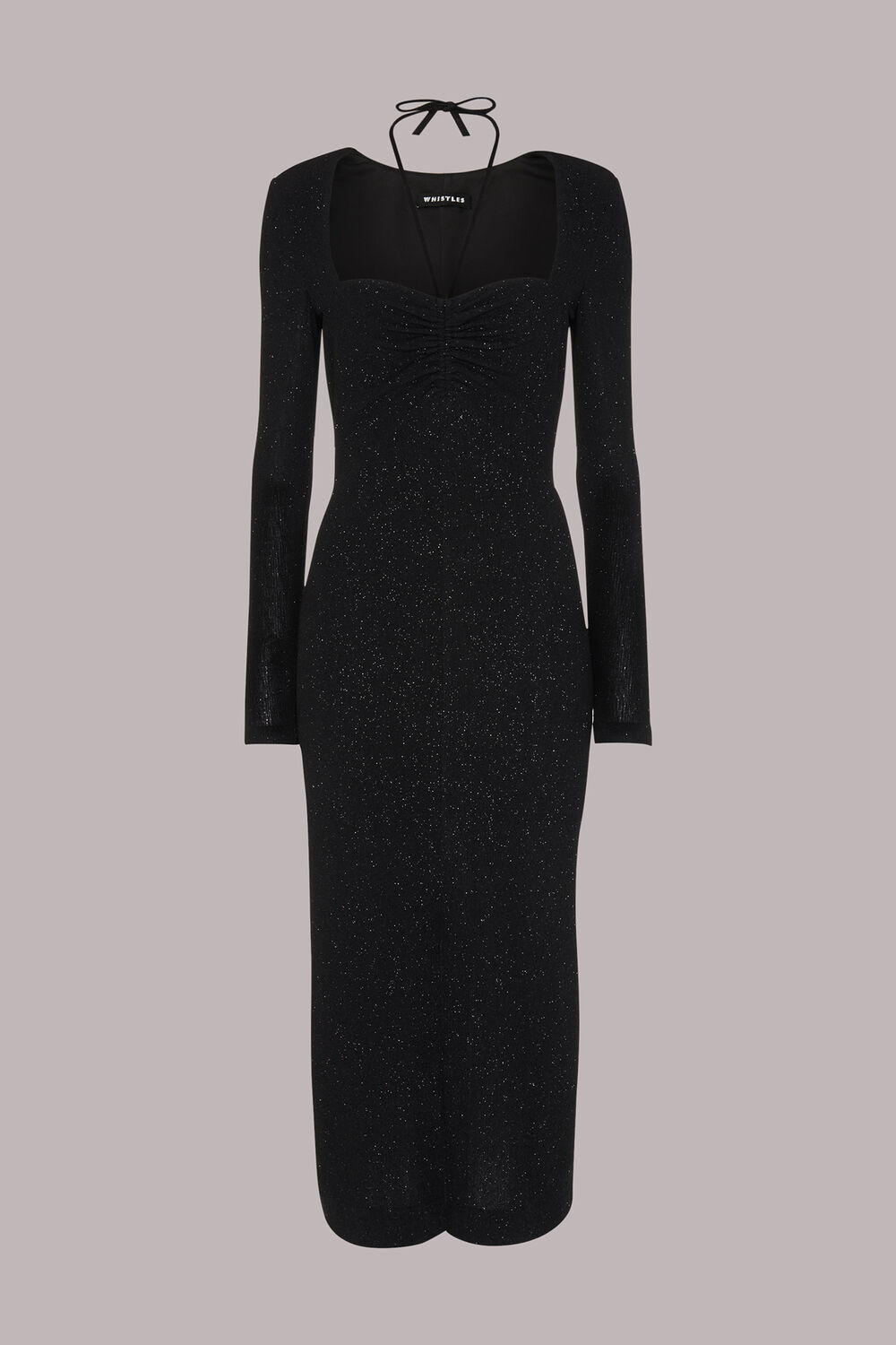 Jersey Sparkle Tie Midi Dress