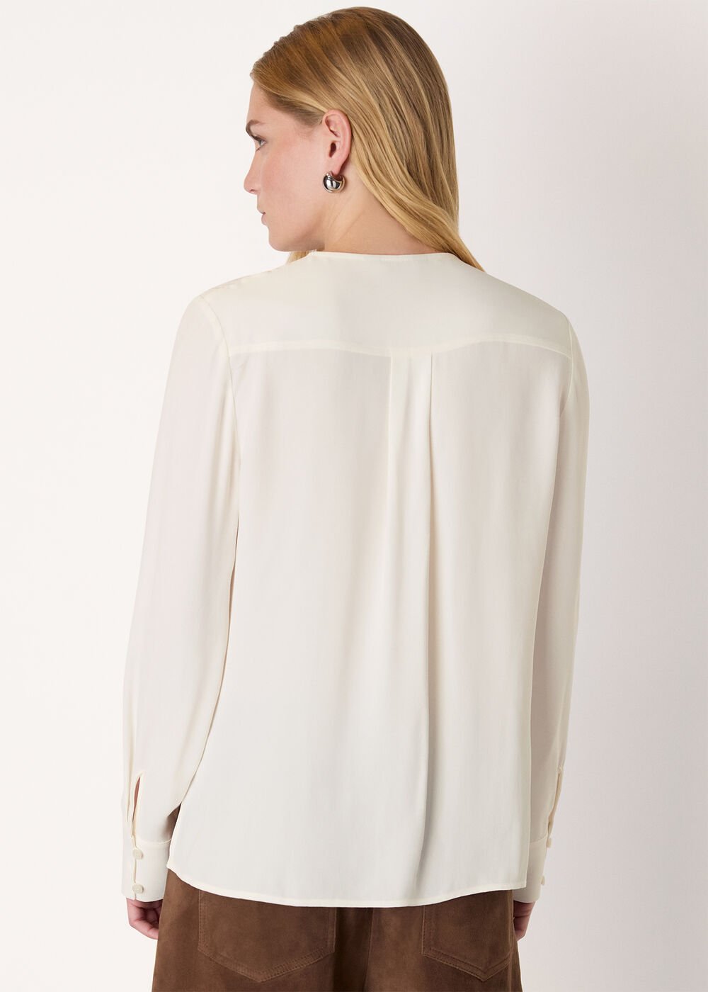Draped Ruffle Feminine Blouse