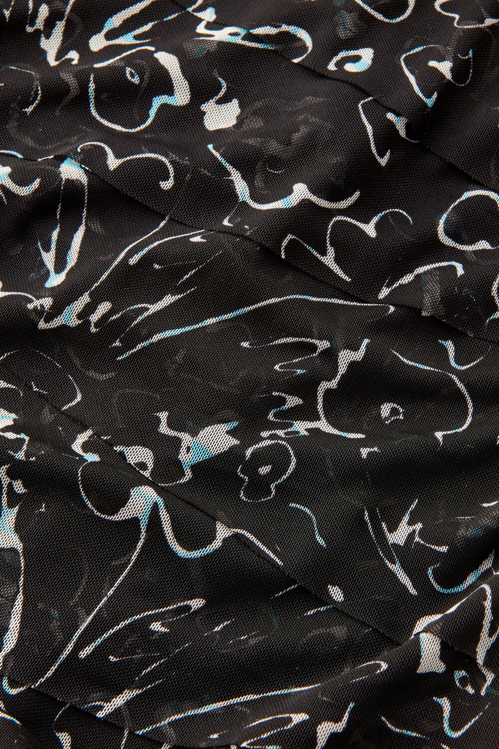 Scribble Bouquet Mesh Dress