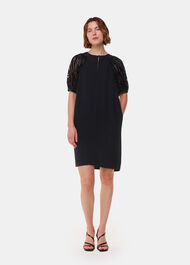 Lucy Zebra Velvet Sleeve Dress