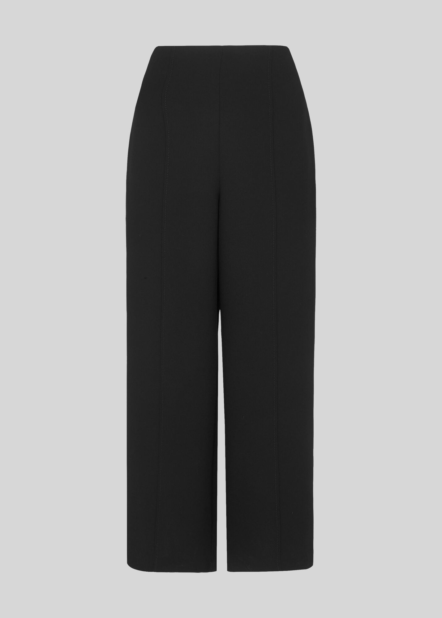 Black Flat Front Crop Trouser | WHISTLES