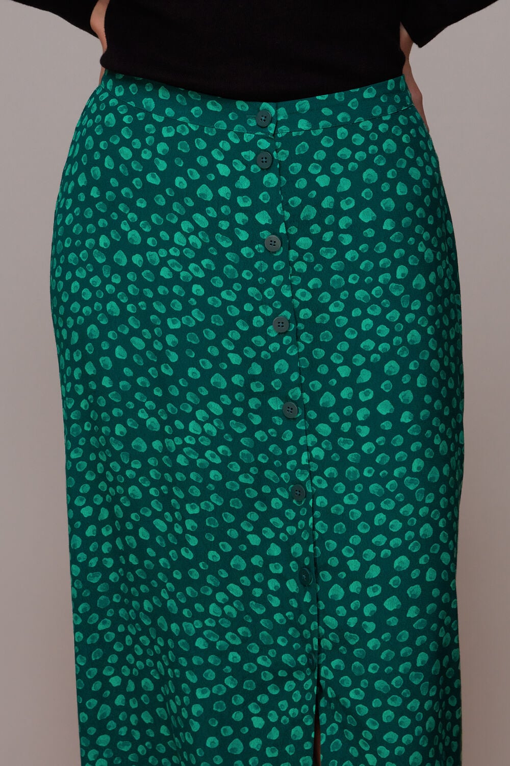 Lava Spot Button Through Skirt