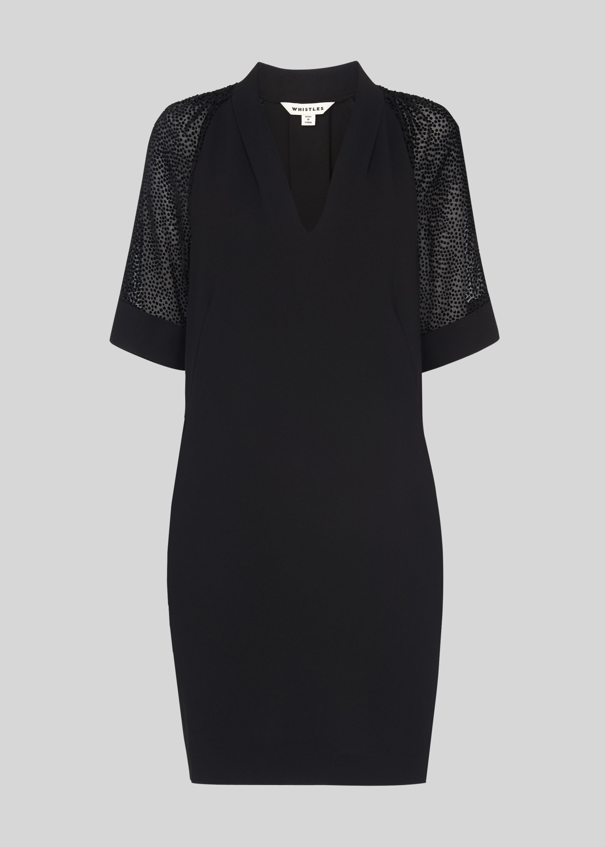 Whistles lina dobby sleeve dress clearance