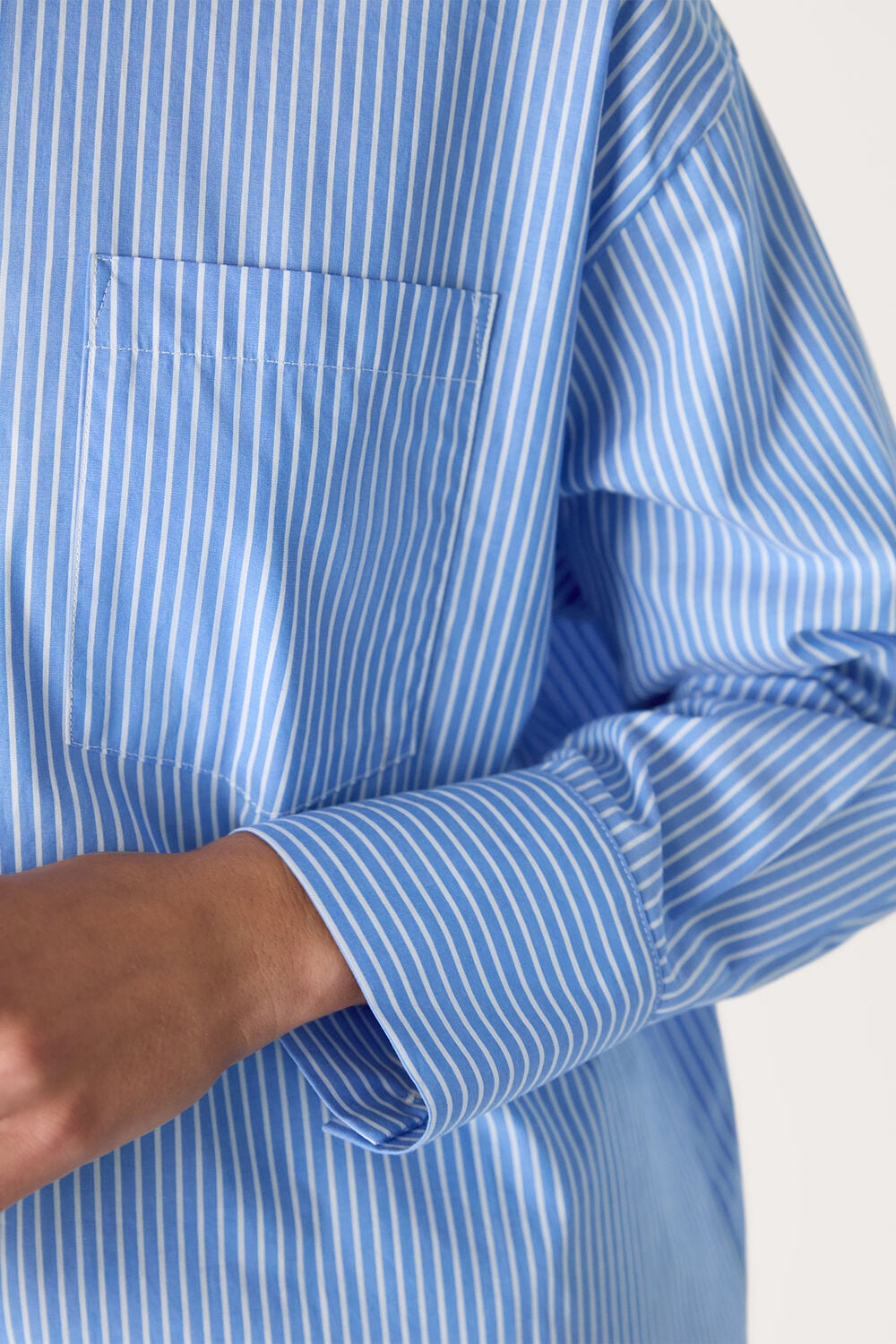 Blue Stripe Oversized Shirt