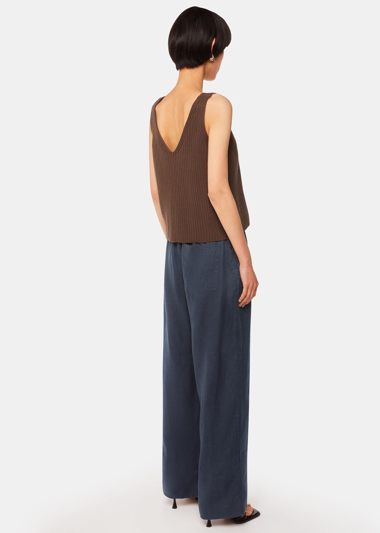 Elasticated Linen Trouser