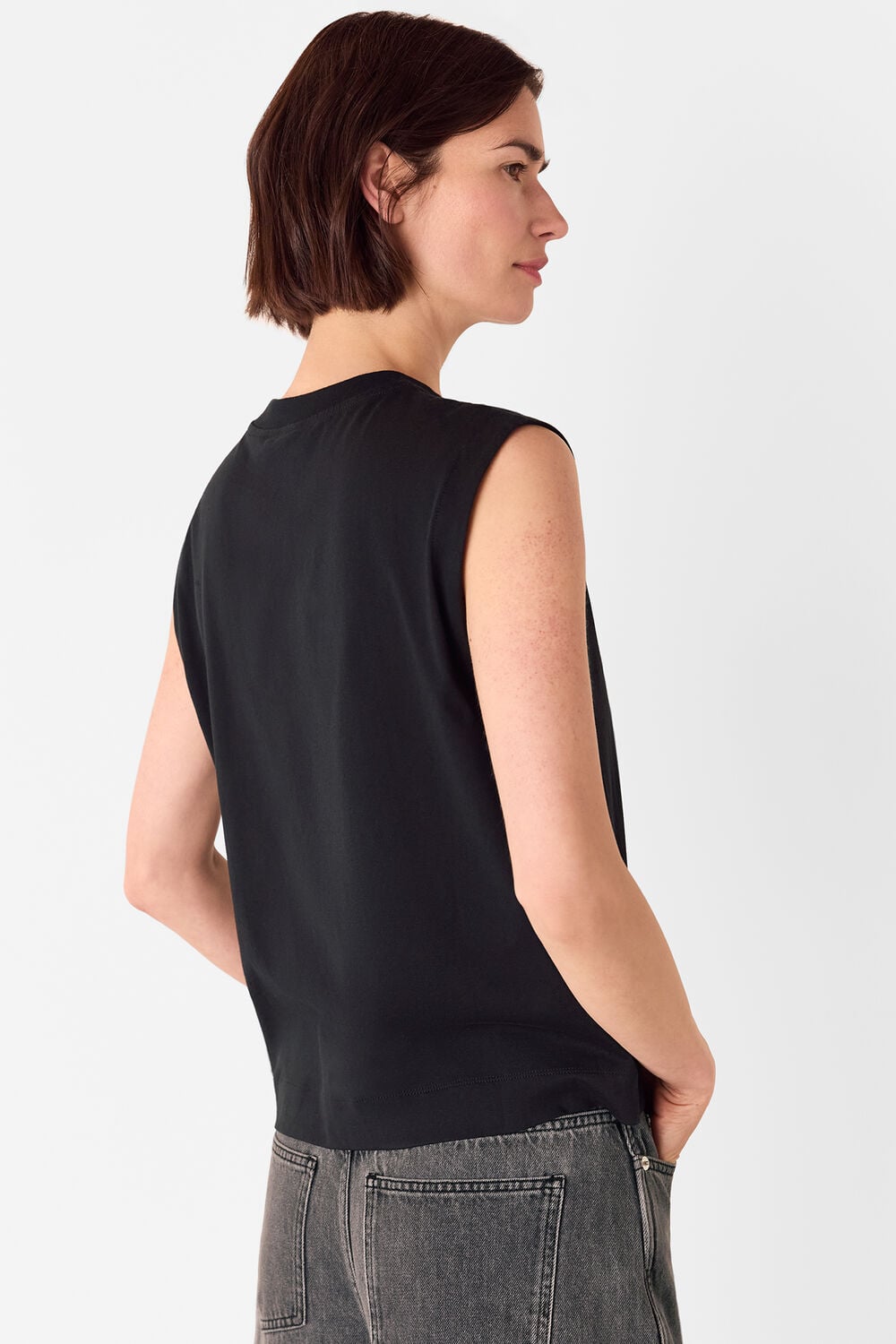 Black Edie Sleeveless Vest